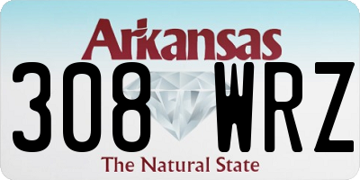 AR license plate 308WRZ