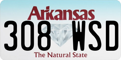 AR license plate 308WSD