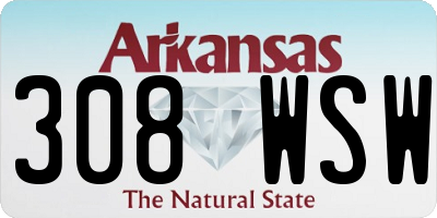 AR license plate 308WSW