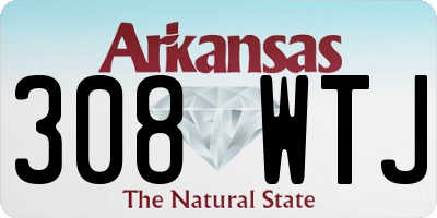AR license plate 308WTJ