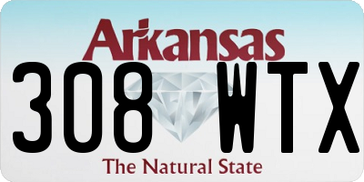 AR license plate 308WTX