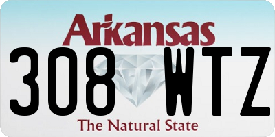 AR license plate 308WTZ