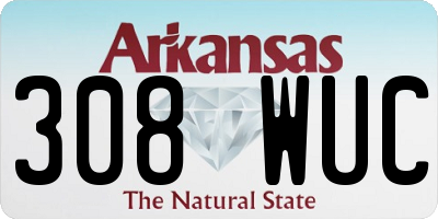 AR license plate 308WUC