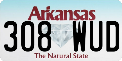 AR license plate 308WUD