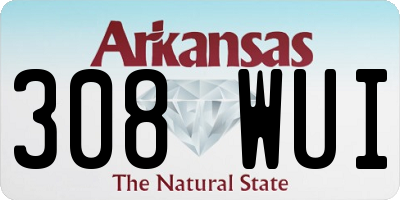 AR license plate 308WUI