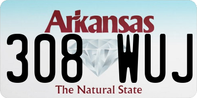 AR license plate 308WUJ