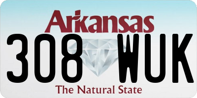 AR license plate 308WUK