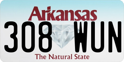 AR license plate 308WUN