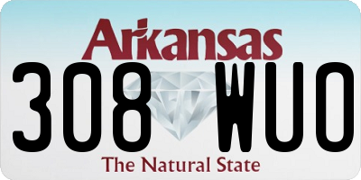 AR license plate 308WUO