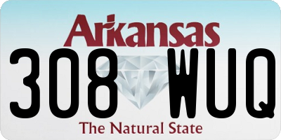 AR license plate 308WUQ
