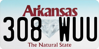 AR license plate 308WUU