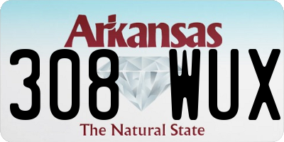 AR license plate 308WUX