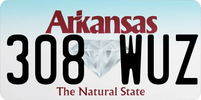 AR license plate 308WUZ