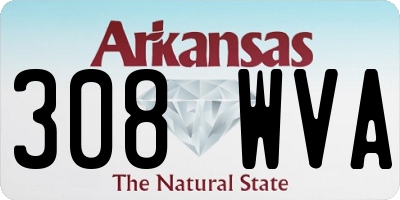 AR license plate 308WVA