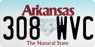 AR license plate 308WVC
