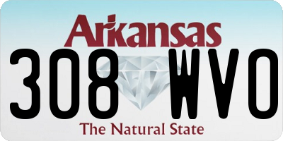 AR license plate 308WVO