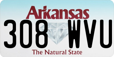 AR license plate 308WVU