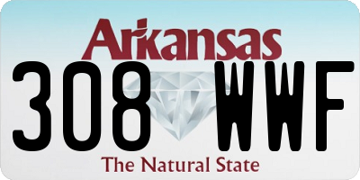 AR license plate 308WWF