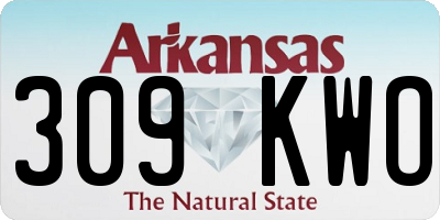 AR license plate 309KWO