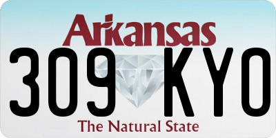 AR license plate 309KYO