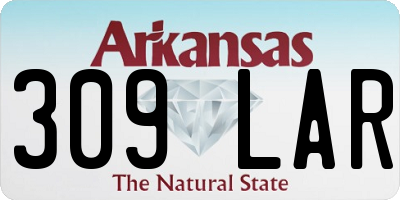AR license plate 309LAR