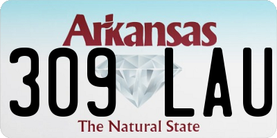 AR license plate 309LAU