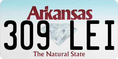AR license plate 309LEI