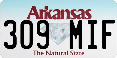 AR license plate 309MIF