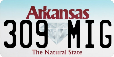 AR license plate 309MIG