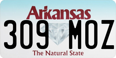 AR license plate 309MOZ
