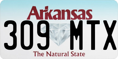 AR license plate 309MTX