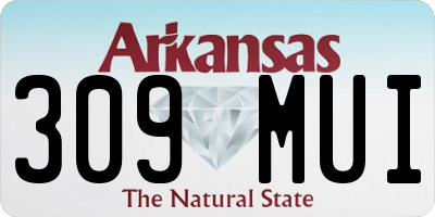 AR license plate 309MUI