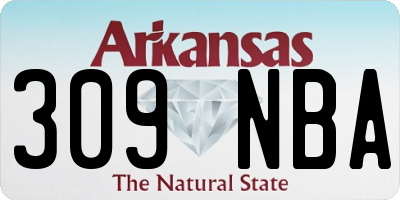 AR license plate 309NBA
