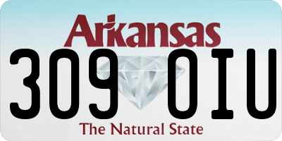 AR license plate 309OIU