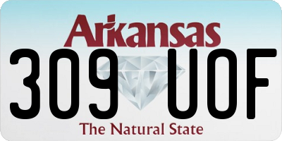 AR license plate 309UOF