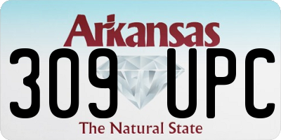 AR license plate 309UPC