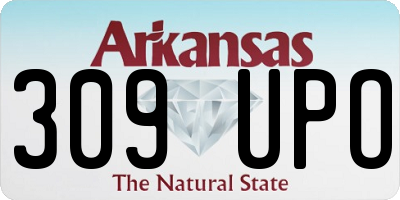 AR license plate 309UPO