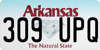 AR license plate 309UPQ