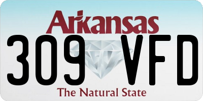AR license plate 309VFD
