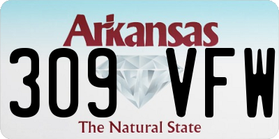 AR license plate 309VFW