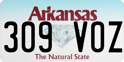 AR license plate 309VOZ