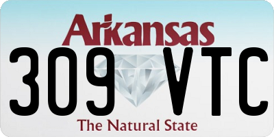 AR license plate 309VTC
