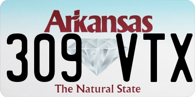 AR license plate 309VTX