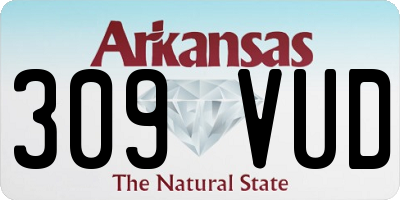 AR license plate 309VUD