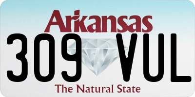 AR license plate 309VUL