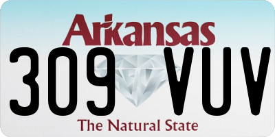 AR license plate 309VUV