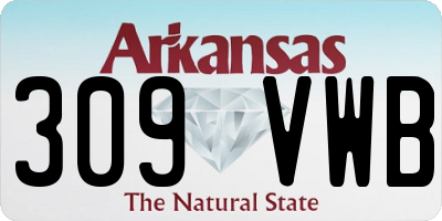 AR license plate 309VWB