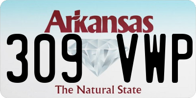 AR license plate 309VWP