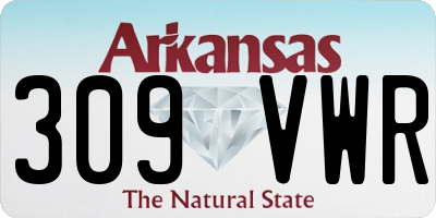 AR license plate 309VWR