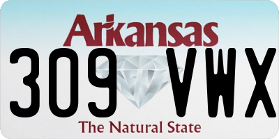AR license plate 309VWX